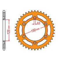 MTX Rear Sprocket 45T Orange for KTM 300 EXC TPI 2018-2020 >520