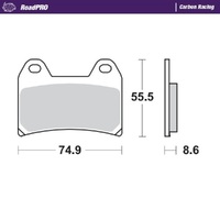 MotoMaster Front Brake Pads for Husqvarna SVARTPILEN 701 2021 RoadPRO Carbon 