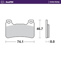 MotoMaster RoadPRO Carbon Brake Pads ( 725-113-406406 )