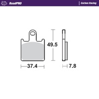MotoMaster Front Brake Pads for Kawasaki Z1000 2007-2009 RoadPRO Carbon 