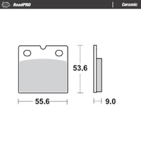 MotoMaster Front Brake Pads for Moto Guzzi 1000 CALIFORNIA 3 1989-1993 RoadPRO Ceramic 