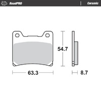 MotoMaster Front Brake Pads for Yamaha XV1000 VIRAGO 1985 RoadPRO Ceramic 