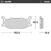 MotoMaster Front Brake Pads for Yamaha XV1100 VIRAGO 1998 RoadPRO Ceramic 