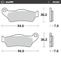 MotoMaster Front Brake Pads for KTM 350 EXC-F 2012-2025 RoadPRO Ceramic 