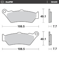 MotoMaster Front Brake Pads for Ducati 400 SCRAMBLER SIXTY2 2016-2020 RoadPRO Ceramic 