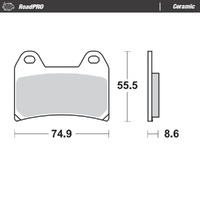 MotoMaster Front Brake Pads for Husqvarna VITPILEN 701 2018-2021 RoadPRO Ceram 