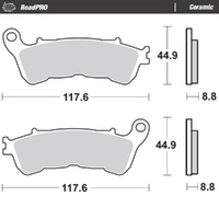 MotoMaster Front Brake Pads for Honda ST1300 ABS 2008-2011 RoadPRO Ceramic 