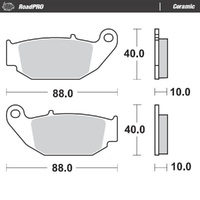 MotoMaster Rear Brake Pads for Suzuki GSX-R125 2018-2022 RoadPRO Ceramic 