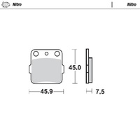 MotoMaster Front Brake Pads for Yamaha YFM660R RAPTOR 2001-2005 Nitro 