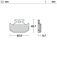 MotoMaster Rear Brake Pads for Suzuki RM125 1989-1990 Nitro 