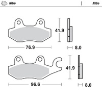 MotoMaster Front Brake Pads for Suzuki UH200 BURGMAN 2014-2020 Nitro 