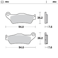 MotoMaster Front Brake Pads for Rieju MR RANGER 200 2021-2023 Nitro 