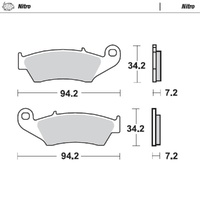 MotoMaster Front Brake Pads for Beta RR 125 2T 2018-2024 Nitro 