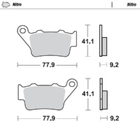 MotoMaster Rear Brake Pads for VOR 450 MX 2004 Nitro 