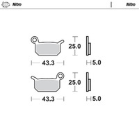 MotoMaster Rear Brake Pads for Husqvarna TC50 MINI 2017-2023 Nitro 