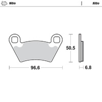 MotoMaster Rear Brake Pads for Polaris 800 RANGER 4X4 EFI 2010-2014 Nitro 