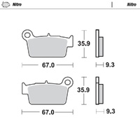 MotoMaster Rear Brake Pads for Aprilia SXV450 2006-2008 Nitro 