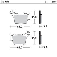 MotoMaster Rear Brake Pads for Husqvarna TE150 2018-2019 Nitro 