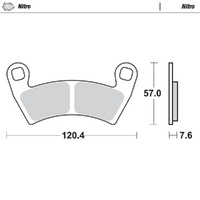 MotoMaster Front Brake Pads for Polaris 1000 RANGER XP EPS 2017-2023 Nitro 