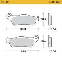 MotoMaster Front Brake Pads for Husqvarna TC570 2001-2002 Nitro Sport 