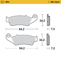 MotoMaster Front Brake Pads for Kawasaki Z650 (Z650L LAMS) 2017-2024 Nitro Sport 