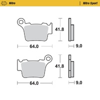 MotoMaster Rear Brake Pads for KTM 150 SX 2025 Nitro Sport 