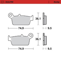 MotoMaster Rear Brake Pads for Honda CR85R 2003-2007 SinterPRO Racing 