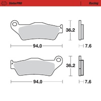 MotoMaster Front Brake Pads for KTM 250 GS ENDURO 1990-1993 SinterPRO Racing 