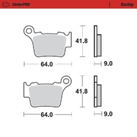 MotoMaster Rear Brake Pads for Sherco 300 SEF FACTORY 2019-2025 SinterPRO Race 