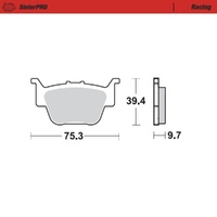 MotoMaster Rear Brake Pads for Honda TRX520FA6 4X4 IRS 2020-2021 SinterPRO Race 