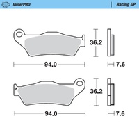 MotoMaster Front Brake Pads for Sherco 300 SEF-R 2014-2022 SinterPRO Racing GP 