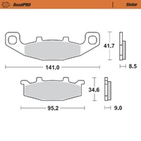 MotoMaster RoadPRO Sinter Brake Pads ( 731-9029-402101 )