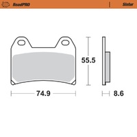 MotoMaster Front Brake Pads for MV Agusta BRUTALE 800RR 2015-2024 RoadPRO Sint 