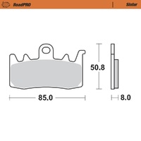 MotoMaster Front Brake Pads for Ducati 950 HYPERMOTARD SP 2019-2024 RoadPRO Sint 