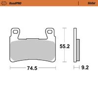 MotoMaster Front Brake Pads for Harley 1868 FXBRS BREAKOUT (114CI) 2018-2023 RoadPRO Sinter 