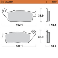 MotoMaster Rear Brake Pads for Honda GL1500C VALKYRIE 1997-2003 RoadPRO Sinter 