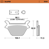 MotoMaster Rear Brake Pads for Harley 1340 FXD SUPER GLIDE (80CI) 1998-1999 RoadPRO Sinter 