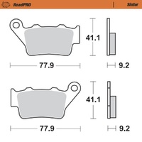 MotoMaster Rear Brake Pads for BMW S1000 R NAKED 2014-2024 RoadPRO Sinter 