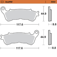 MotoMaster Rear Brake Pads for Honda CBF1000 ABS 2007-2008 RoadPRO Sinter 