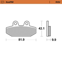 MotoMaster Rear Brake Pads for Harley 1868 FXDRS SOFTAIL FXDR (114CI) 2018-2020 RoadPRO Sinter 