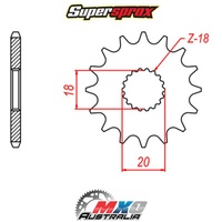 Supersprox Front Sprocket 14T for Suzuki LT125 1983-1987 >428