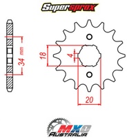 Supersprox Front Sprocket 13T for Honda XL125S 1979-1985 >428