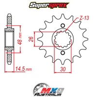 Supersprox Front Sprocket 16T for Honda CB750F 1979-1982 >530