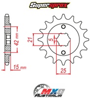 Supersprox Front Sprocket 14T for Ducati 500 SL PANTAH SPORT 1980-1984 >530