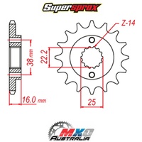 Supersprox Front Sprocket 14T for Ducati 1198 CORSE S 2009-2011 >520