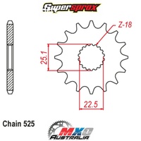 Supersprox Front Sprocket 17T 525 10-TR5-17