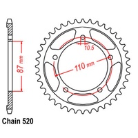 SuperSprox Rear Sprocket 46T for Suzuki GW250 INAZUMA 2013-2018 >520