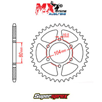 Supersprox Rear Sprocket 41T Kawasaki Z750L FOUR (KZ750E) 1981-1982 11-098-41