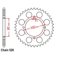 SuperSprox Rear Sprocket 37T for Suzuki GT250 1979-1982 >520