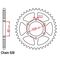 SuperSprox Rear Sprocket 38T for Kawasaki EX650R NINJA 650R 2008-2021 >520